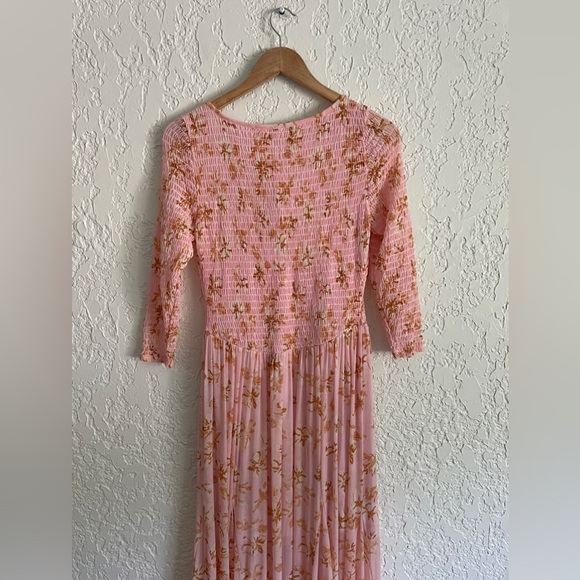 RARE FREE PEOPLE® It's Fate Midi Dress Pink - S - Picture 6 of 6
